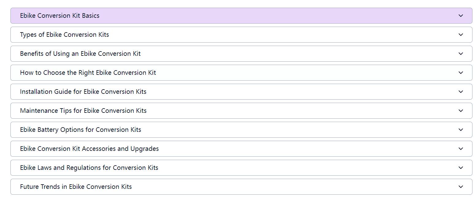 ebike conversion kit AI SEO